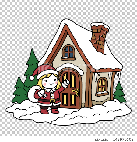A girl Santa visits your house 142970508