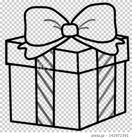 Minimalist Outline Drawing of a Christmas, Elegant Design, Cute hand drawn Minimalist Outline Drawing of a Christmas, Elegant Design, Cute hand drawn 142972391