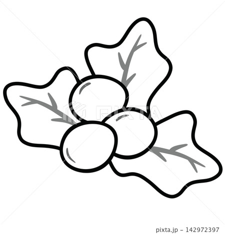 Minimalist Outline Drawing of a Christmas, Elegant Design, Cute hand drawn Minimalist Outline Drawing of a Christmas, Elegant Design, Cute hand drawn 142972397