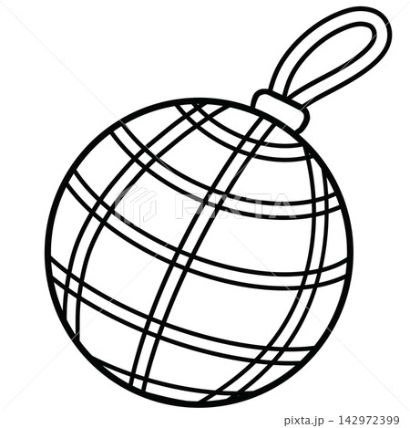 Minimalist Outline Drawing of a Christmas, Elegant Design, Cute hand drawn 142972399