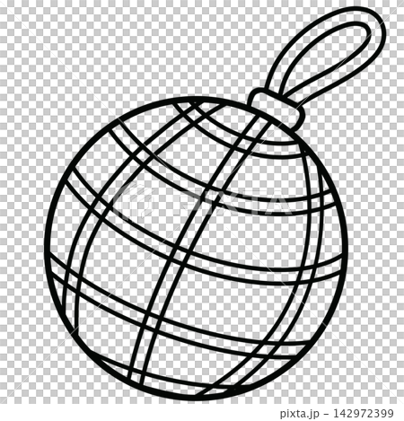 Minimalist Outline Drawing of a Christmas, Elegant Design, Cute hand drawn 142972399