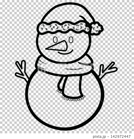 Minimalist Outline Drawing of a Christmas, Elegant Design, Cute hand drawn Minimalist Outline Drawing of a Christmas, Elegant Design, Cute hand drawn 142972447