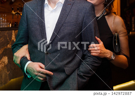 Woman embrace her man Woman embrace her man 142972887
