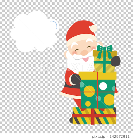 Santa Claus with presents and a smile (no outline) Santa Claus with presents and a smile (no outline) 142972911