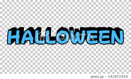藍色3D字母拼出“HALLOWEEN” 藍色3D字母拼出“HALLOWEEN” 142972939