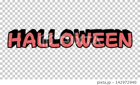 紅色立體字母拼出“HALLOWEEN” 142972940