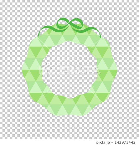 Colorful yellow-green wreath frame, circular, sparkly, round, ribbon Colorful yellow-green wreath frame, circular, sparkly, round, ribbon 142973442