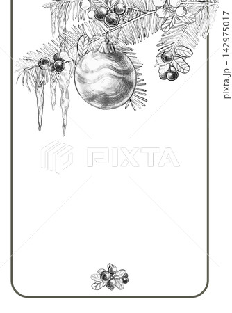 vertical Christmas card 142975017