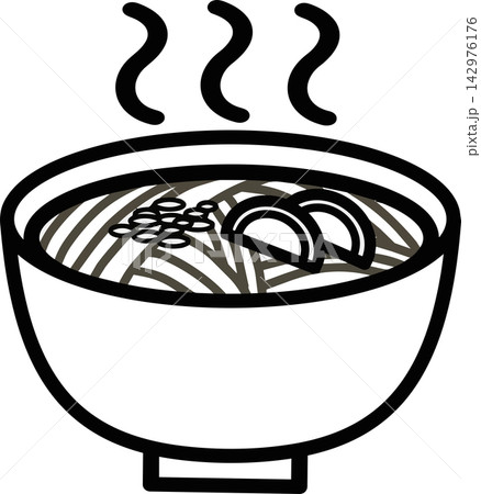 湯気の立つうどんのイラスト 湯気の立つうどんのイラスト 142976176