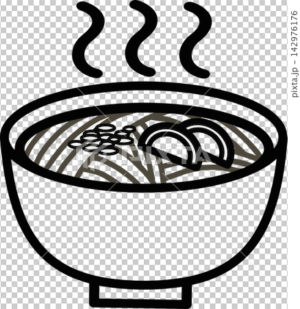 湯気の立つうどんのイラスト 湯気の立つうどんのイラスト 142976176