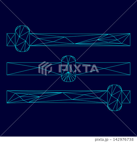 Control panel low poly triangulation triangulated polygonal electric cyan blue vibrant aqua neon color vector illustration image outline contour line Control panel low poly triangulation triangulated polygonal electric cyan blue vibrant aqua neon color vector illustration image outline contour line 142976738