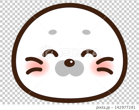 Seal face icon illustration material 3 Seal face icon illustration material 3 142977291
