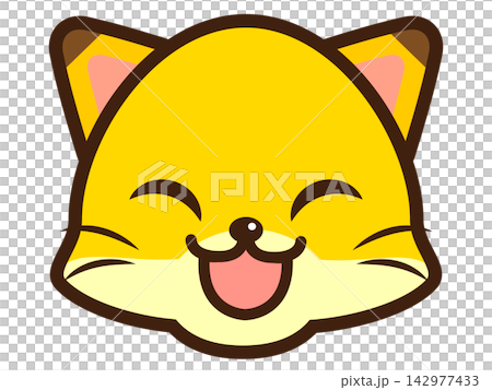 狐狸臉圖示插圖素材 狐狸臉圖示插圖素材 142977433