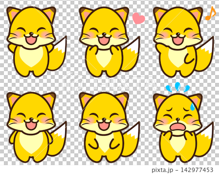 Fox illustration set Fox illustration set 142977453