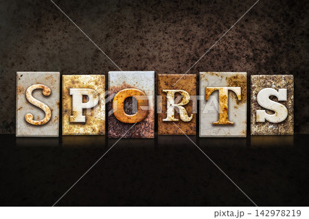 Sports Typography on Rustic Textured Blocks Sports Typography on Rustic Textured Blocks 142978219
