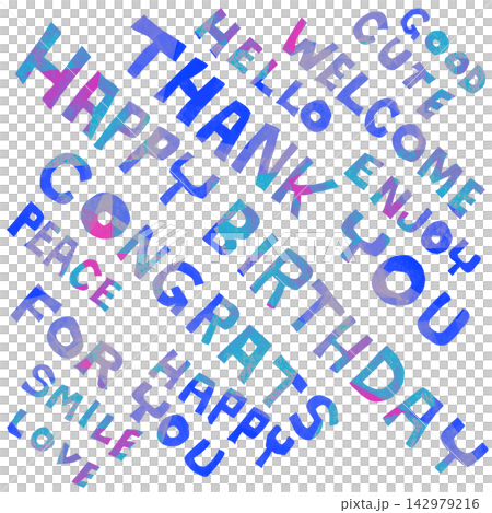 Colorful English message typography set Colorful English message typography set 142979216