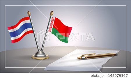 Small national flag of Thailand and Belarus flag Relation, Template Vector Illustration Small national flag of Thailand and Belarus flag Relation, Template Vector Illustration 142979567