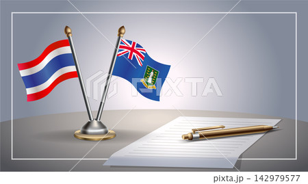 Small national flag of Thailand and British Virgin Islands flag Relation, Template Vector Illustration Small national flag of Thailand and British Virgin Islands flag Relation, Template Vector Illustration 142979577