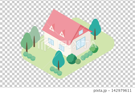 可愛い一戸建て住宅のアイソメトリックイラスト 不動産 マイホーム 住宅ローン ビジネス デザイン素材 可愛い一戸建て住宅のアイソメトリックイラスト 不動産 マイホーム 住宅ローン ビジネス デザイン素材 142979611