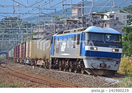 東海道本線　真鶴　JR貨物　EF210-1（岡山） 142980229