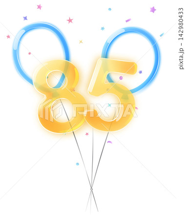 Birthday number 85 illustration. Birthday number 85 illustration. 142980433