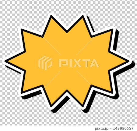 Pop-style speech bubble vector graphic 142980557