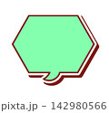 ポップな吹き出し単体 ベクター素材 142980566