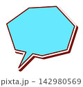 ポップな吹き出し単体 ベクター素材 142980569