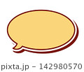 ポップな吹き出し単体 ベクター素材 142980570