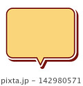 ポップな吹き出し単体 ベクター素材 142980571