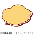 ポップな吹き出し単体 ベクター素材 142980574