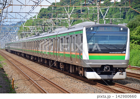 東海道本線 二宮-大磯 JR東日本 E233系3000番台 U228編成(小山) 東海道本線 二宮-大磯 JR東日本 E233系3000番台 U228編成(小山) 142980660