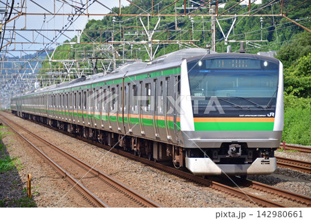 東海道本線 二宮-大磯 JR東日本 E233系3000番台 U221編成(小山) 東海道本線 二宮-大磯 JR東日本 E233系3000番台 U221編成(小山) 142980661