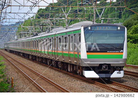 東海道本線 二宮-大磯 JR東日本 E233系3000番台 U218編成(小山) 東海道本線 二宮-大磯 JR東日本 E233系3000番台 U218編成(小山) 142980662