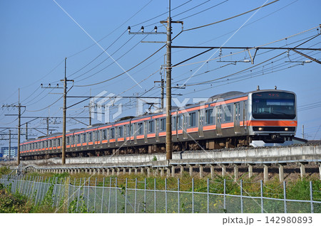 武蔵野線　東川口－南越谷　JR東日本　E231系0番台　MU3編成（幕張） 142980893