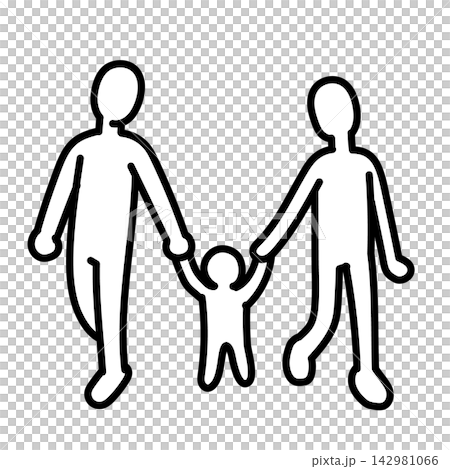 A family stroll in the stick figure series A family stroll in the stick figure series 142981066