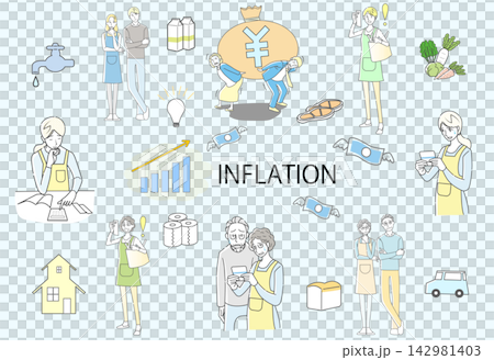 通貨膨脹、高物價:插畫集 通貨膨脹、高物價:插畫集 142981403
