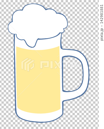 Illustration of beer in a beer mug Illustration of beer in a beer mug 142981881