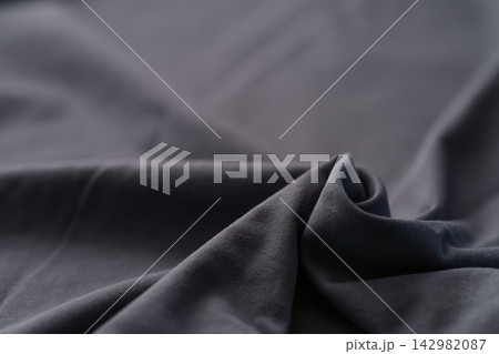 gray blue color cotton fabric for clothing closeup gray blue color cotton fabric for clothing closeup 142982087
