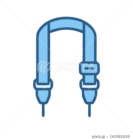 Clean vector illustration of curved brackets, perfect for framing content or adding modern visual emphasis in design projects. 142982630