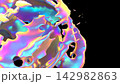 Colorful Abstract Liquid Render. Iridescent Organic Art 142982863