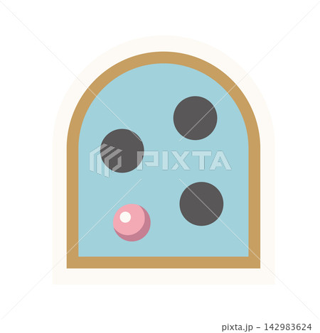 縁日のスマートボールゲームのレトロでかわいいイラスト 縁日のスマートボールゲームのレトロでかわいいイラスト 142983624