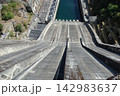 Hydroelectric Power Station in Grandas de Salime, Spain. The Salime Reservoir is formed by a 128 meters high Gravity dam 142983637