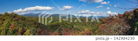 大分 岡城からくじゅう連山を望む 142984230