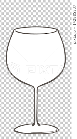 Illustration of a Montrachet-style wine glass Illustration of a Montrachet-style wine glass 142985537