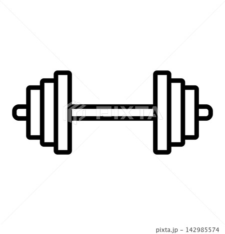 barbell icon design vector template 142985574