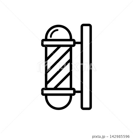 barber pole icon design vector template 142985596