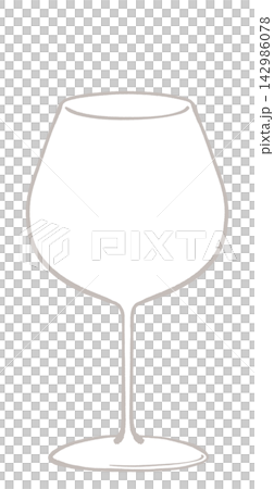 勃根地風格葡萄酒杯的插圖 142986078