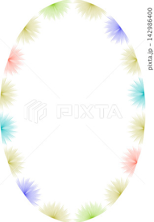 Stars oval frame. Sunburst explosion star. Template with empty space for your text Stars oval frame. Sunburst explosion star. Template with empty space for your text 142986400