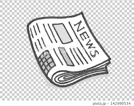 シンプルな英字新聞のイラスト(アイコン) 142990534